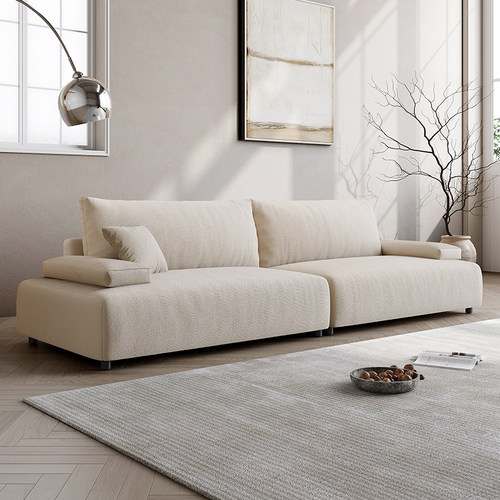 LIEIN莱茵法式奶油棉麻布艺沙发