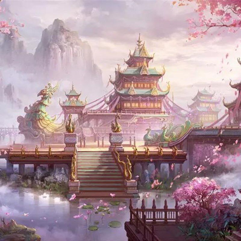 天宫岁月 大版 新款十字绣套件 风景 客厅卧室 精准印花