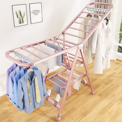 铝合金晾衣架落地折叠卧室内阳台挂衣架家用婴儿凉衣架晒被子神器