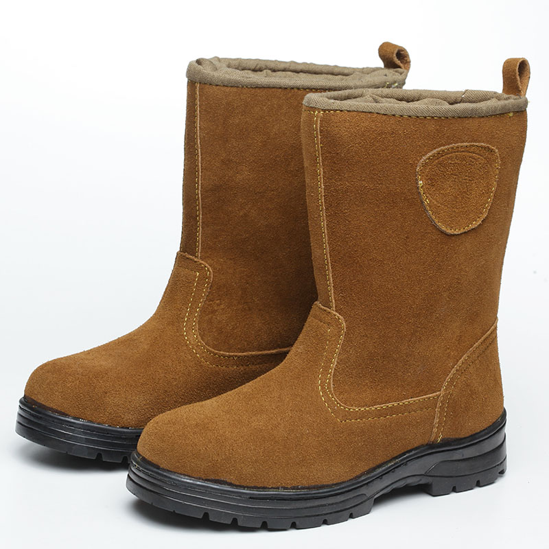 夏季棉劳保靴子电焊工油田防烫保暖钢包头防砸防刺高筒高帮劳保鞋