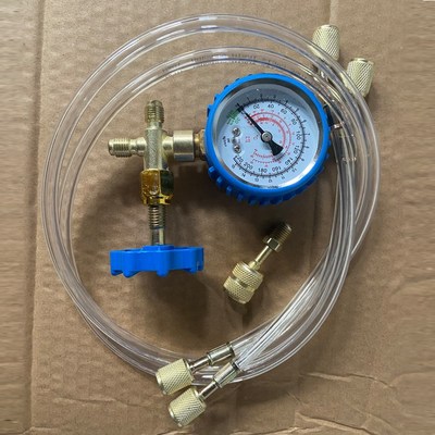 空调加氟表r22家用冷媒添加液r410a氟利昂雪种压力表工具套装单表