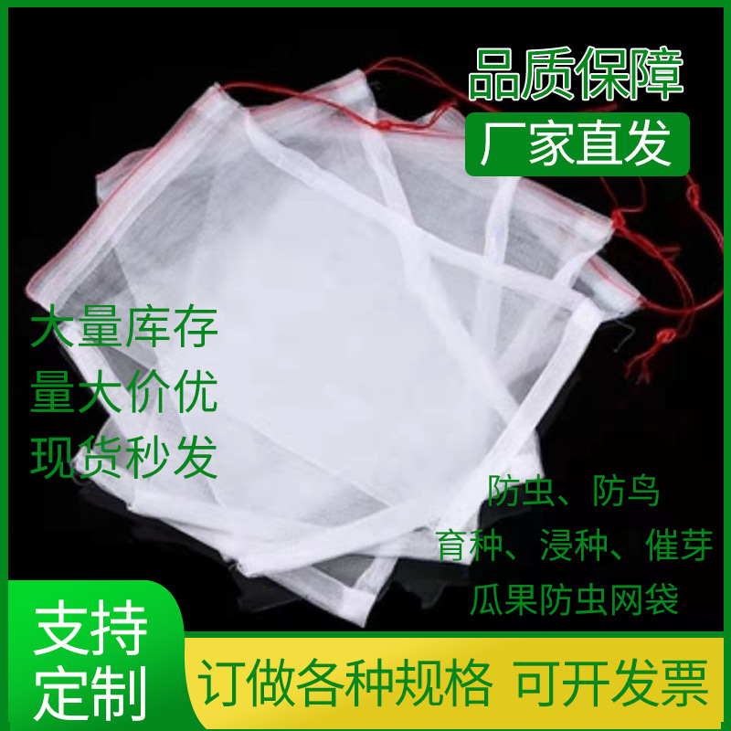 尼龙防虫水稻育种网袋火龙果葡萄瓜果番茄蔬菜套袋 浸种催芽纱袋