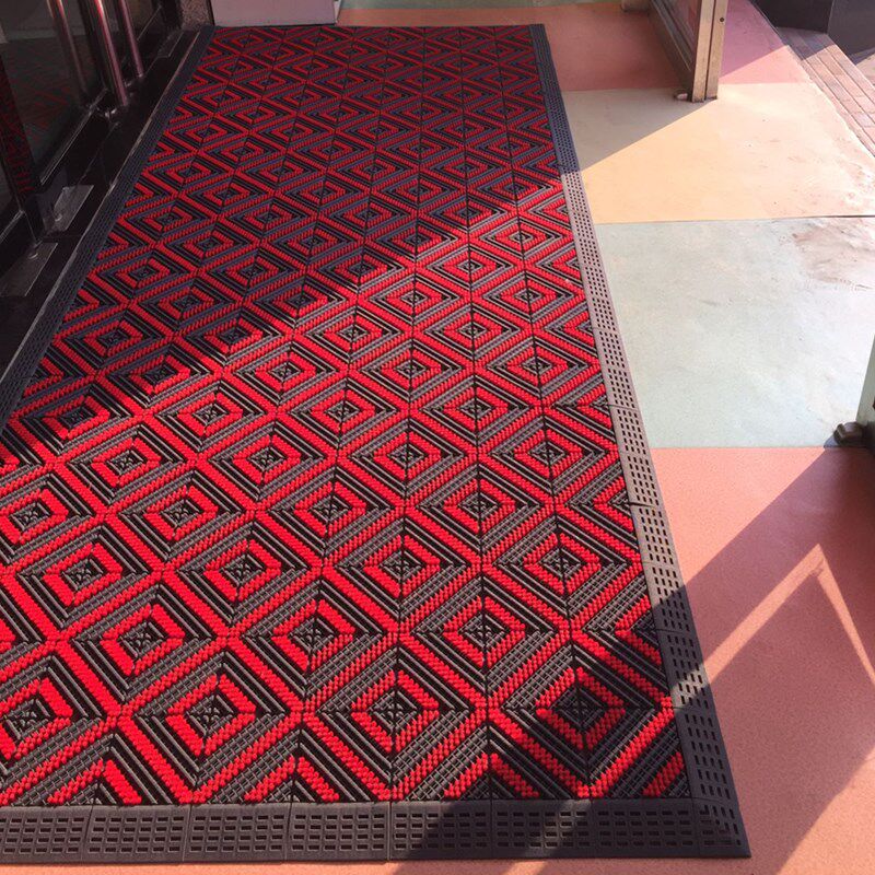 门口地垫定制酒店写字楼镂空除尘脚垫室外三合一塑料刷子门垫拼接