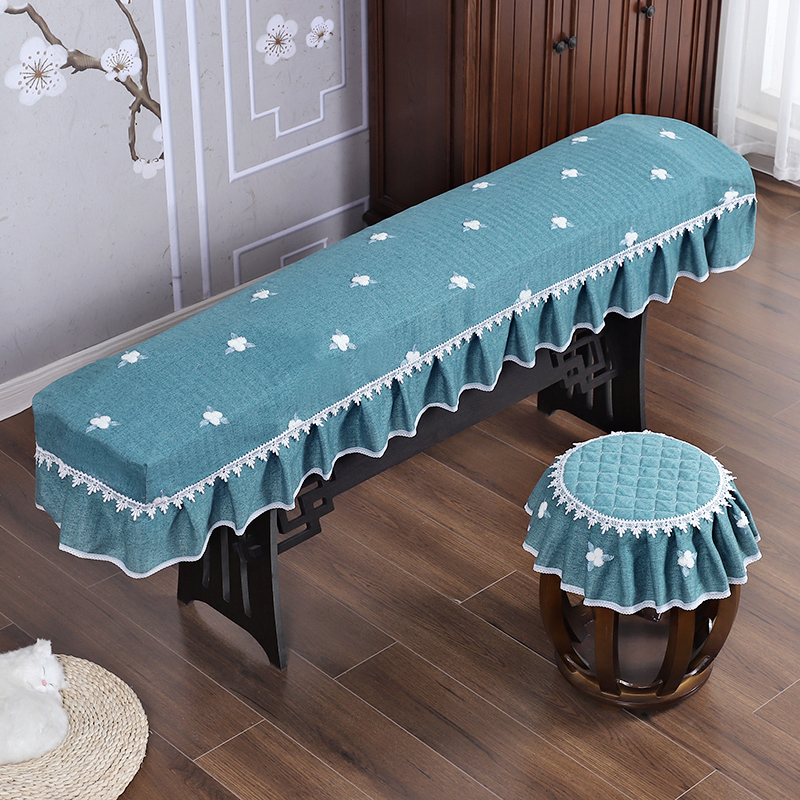 古筝罩古筝套防尘盖布高档加厚亚麻刺绣琴披布蕾丝罩子通用