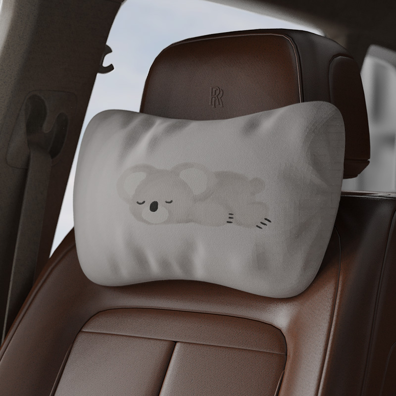 考拉趴趴可爱动物图案座椅靠枕绑带办公椅头枕腰枕汽车护颈枕