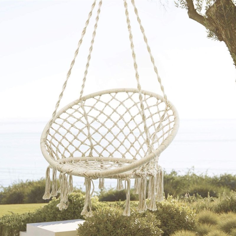 二代螺旋秋千吊篮室外庭院吊椅编织手工吊椅室内阳台休闲秋千