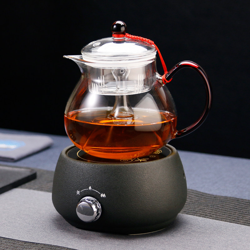 玻璃蒸茶壶煮茶器小型陶瓷电陶炉泡茶蒸煮茶器喷淋式蒸馏黑茶套装图片