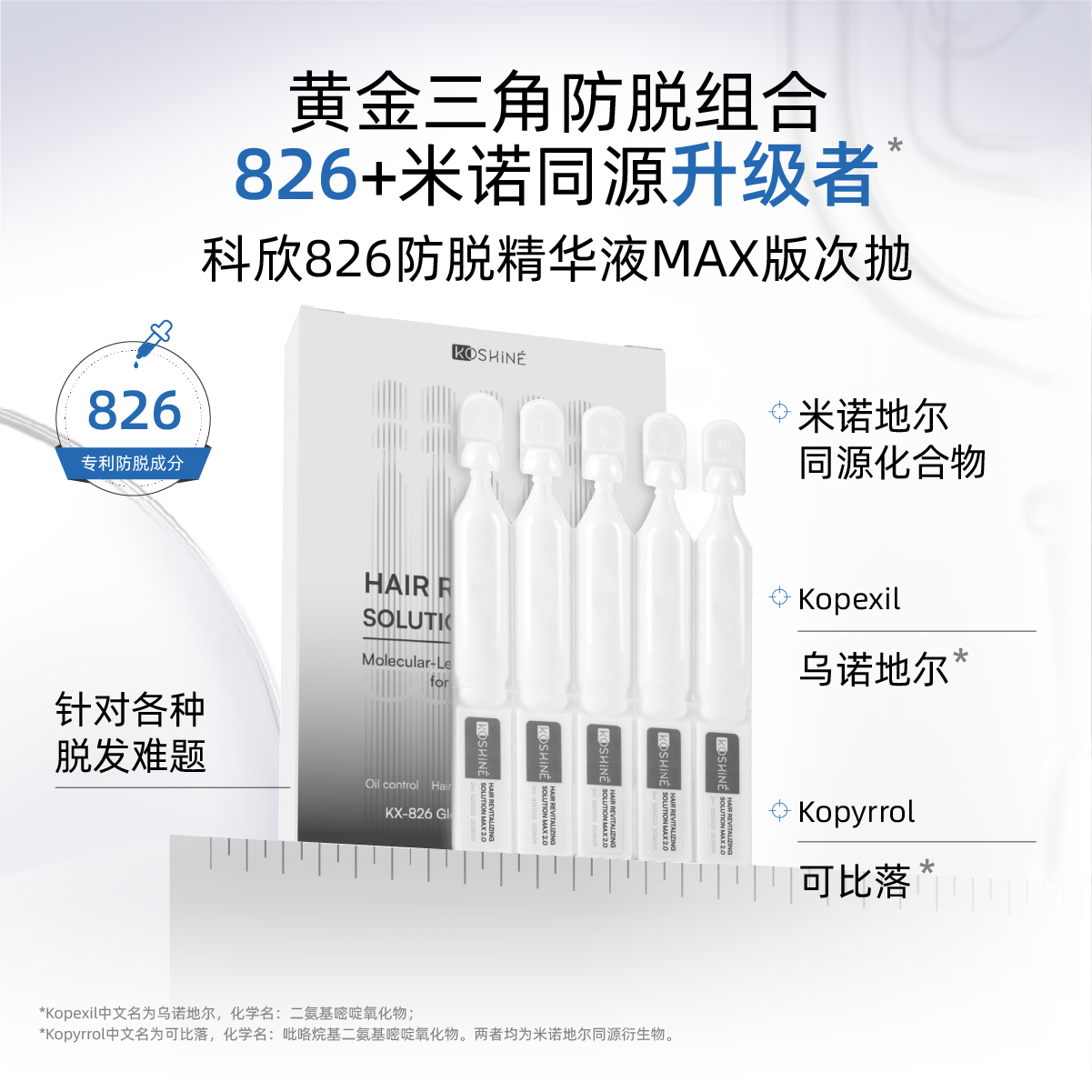 KOSHINE科欣826防脱精华液次抛装2ml日抛MAX版图片
