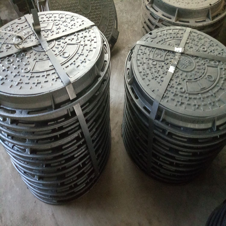 山东现货球墨铸铁井盖生产铸铁雨水箅子生产厂家圆形方形污水盖板