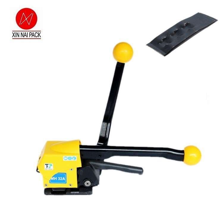 台湾MH32A现货畅销型手提式钢带免扣手动捆扎机手动打包机特惠