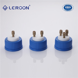 100 250 500 1000ml瓶子通配气密锁紧瓶盖带PEEK接头流动相溶剂瓶