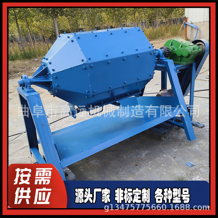 六角滚筒式抛光机 火烧铁滚筒抛光机 六角滚筒振动磨光机