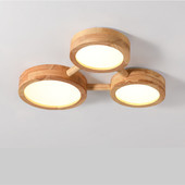 创意实木灯北欧原木风客厅灯餐厅卧室房间衣帽间入户日式 灯具6688