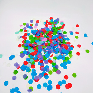 心形彩色纸片纸屑 阻燃彩色拷贝纸方片 填充汽球纸片 圆形纸片