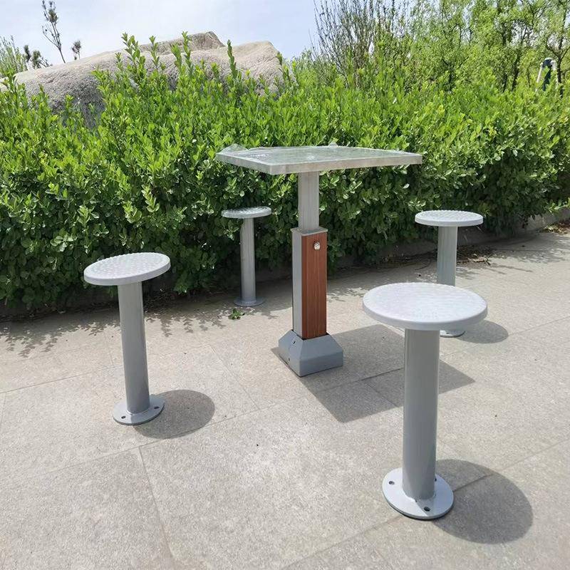 户外公园小区老年人棋盘桌社区室外健身器材不锈钢象棋桌棋牌桌