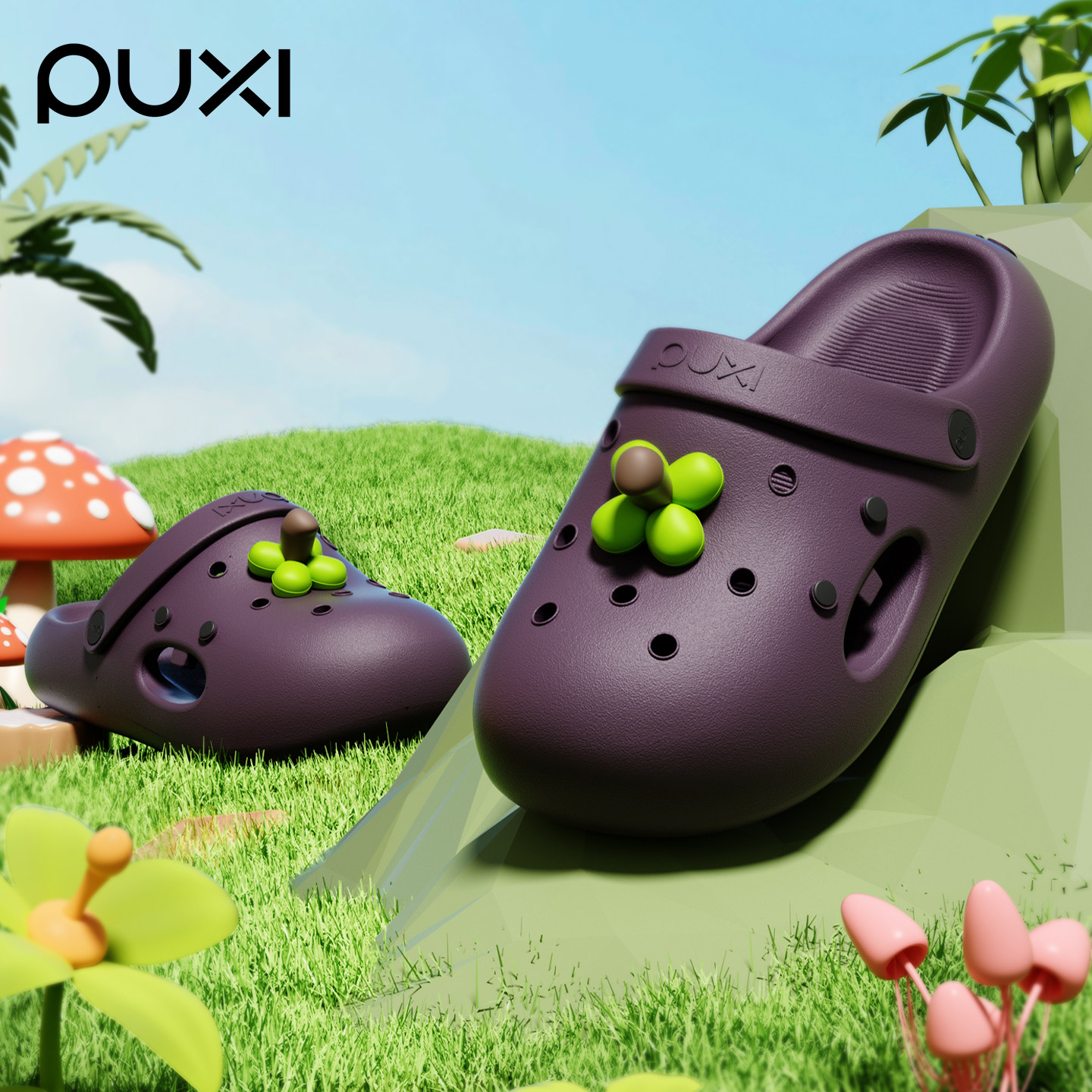 朴西2026新款外穿厚底洞洞鞋女款休闲百搭包头拖鞋沙滩鞋防滑防臭