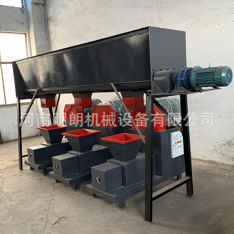 140小型煤棒机小型烧烤碳粉制棒机螺旋挤压煤棒机焦炭兰碳成型机