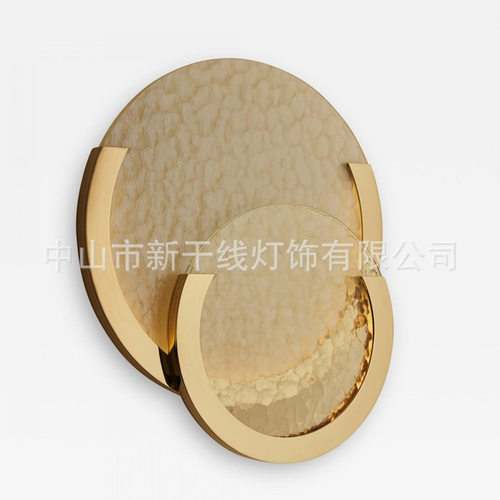 轻奢现代简约led壁灯创意氛围灯室内卧室灯2022月光圆形床头灯