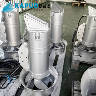 潜水搅拌机现场安装图 带提升装置 水平方向角度可调节  凯普德