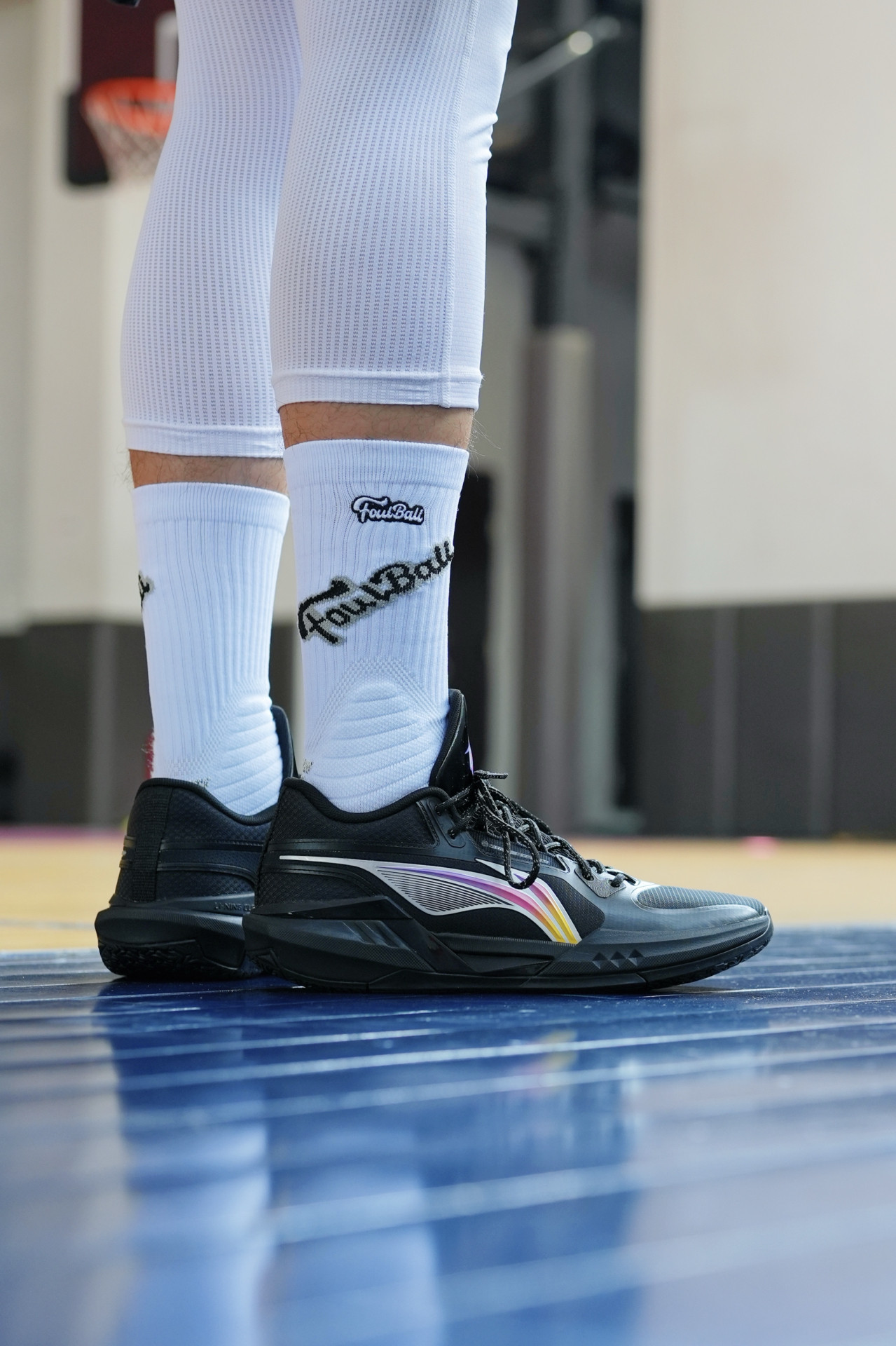 LiNing李宁 轻速3mid 透气回弹抗扭抓地 中帮 篮球鞋 男款 黑紫色,运动鞋new,篮球鞋,淘宝优惠券,粉丝福利购,淘宝优惠卷