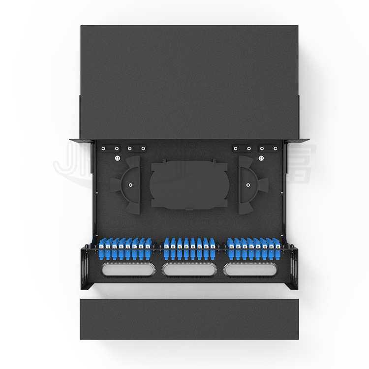 3U机架安装144/288芯配线箱导轨机架式易抽拉兼容SC LC FC ST接口