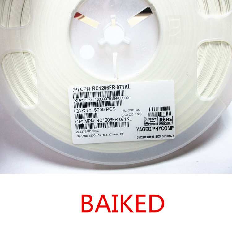 YAGEO 贴片电阻 RC1206FR-071KL 1206 1K 1% 1001 拍1=5000只