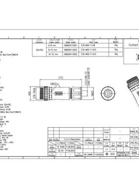 WAIN唯恩 7/8-M05-T-D8 1680054113001 7/8系列 5芯 圆形连接器