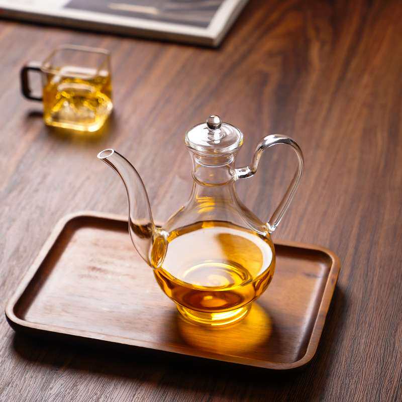 耐热高硼硅玻璃执壶泡茶壶酒壶醒酒器电陶炉专用花茶壶仿宋