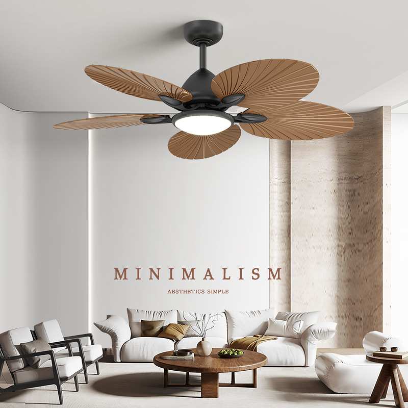 法式中古客厅风扇灯中式餐厅电风扇吊灯东南亚复古卧室吊扇灯