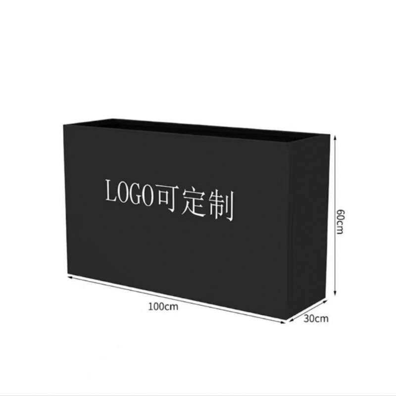 户外花箱外摆商业街咖啡馆铁艺花盆长方形花盆隔断围栏花坛花槽
