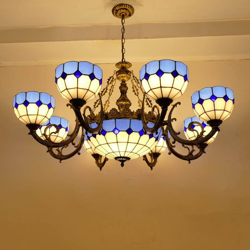 客厅灯复古地中海吊灯田园风格灯具卧室灯简欧吊灯餐厅艺术灯饰