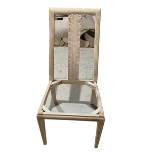 美式轻奢实木白胚餐椅法式轻奢实木餐椅半成品家具出售毛胚椅子