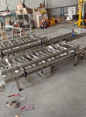 码垛机器人配套04不锈钢颠包整形压包双边镂空待抓取输送机