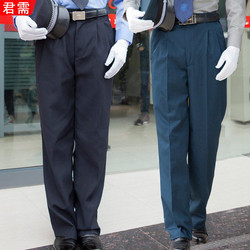 保安专用四季通用黑色加厚西裤等