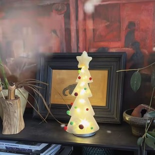 发光星星灯圣诞树装 饰桌面摆件手工DIY材料包送女友节日气氛摆件