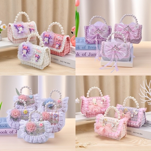 小朋友斜挎包可爱儿童公主包小女孩珍珠手提包小孩子库洛米收纳包