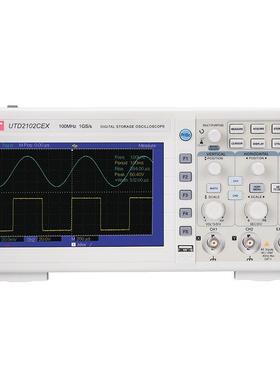 优利德UTD2102CEX数字存储示波器 100M带宽双通道彩屏台式示波器