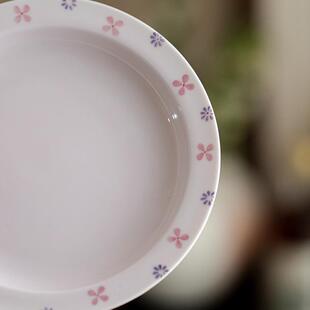 弥言釉下彩纯手绘繁花壶承手工陶瓷干泡盘家用差点盘盖碗茶壶垫子