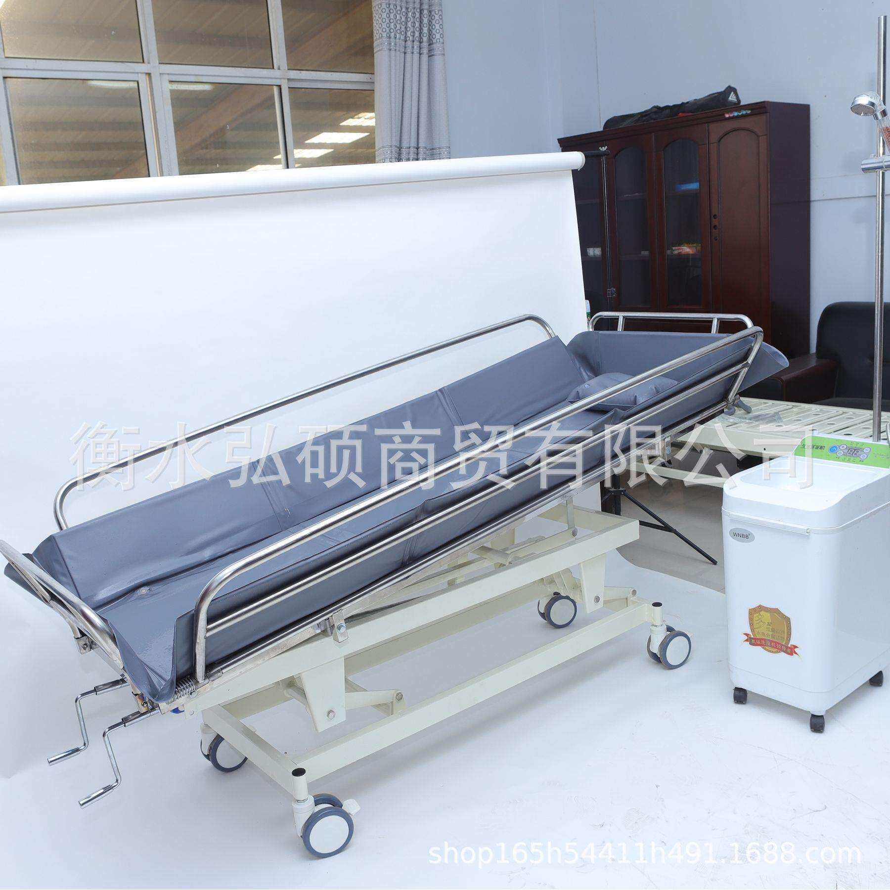 卧床洗澡床老人手摇可移动升降洗澡床清洗床洗浴推车淋浴床