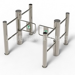 小区超市感应单向自动门出入口禁行器圆柱形摆闸机手动立柱导向门