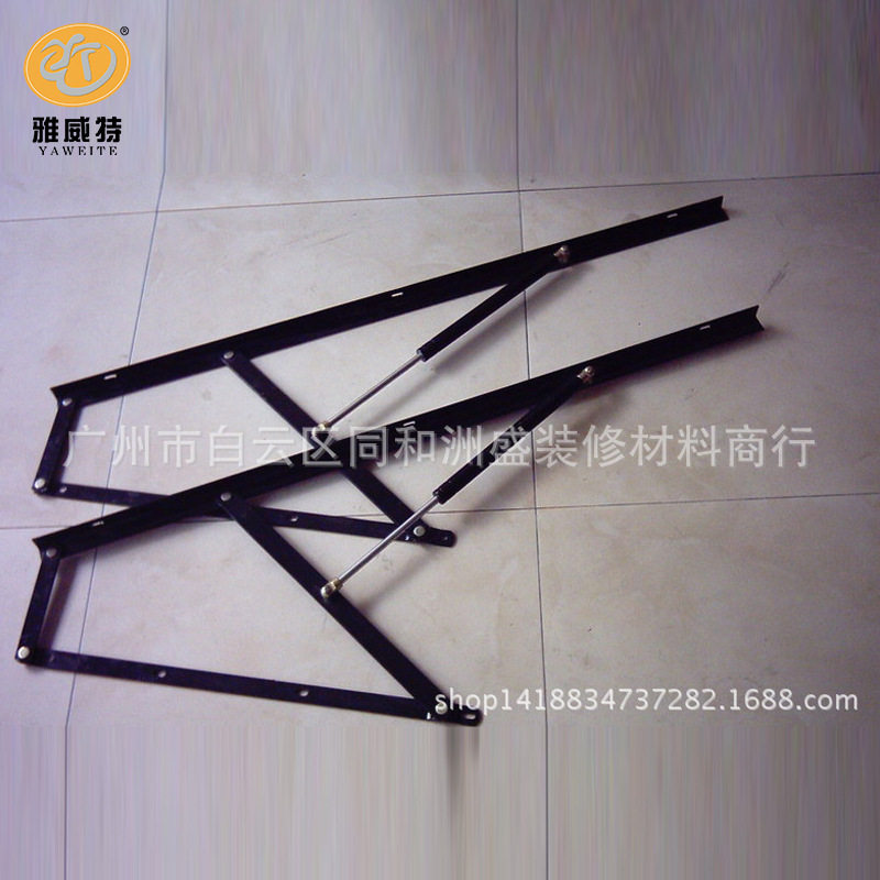 床箱支架举升器汽压支撑杆重形刀形随意拉杆批发收纳加厚加固