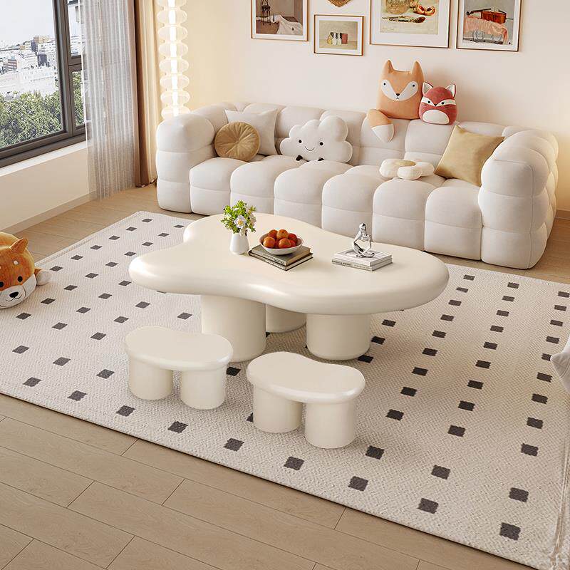 云朵茶几北欧家用客厅简约现代小户型茶桌奶油风2026新款网红桌子