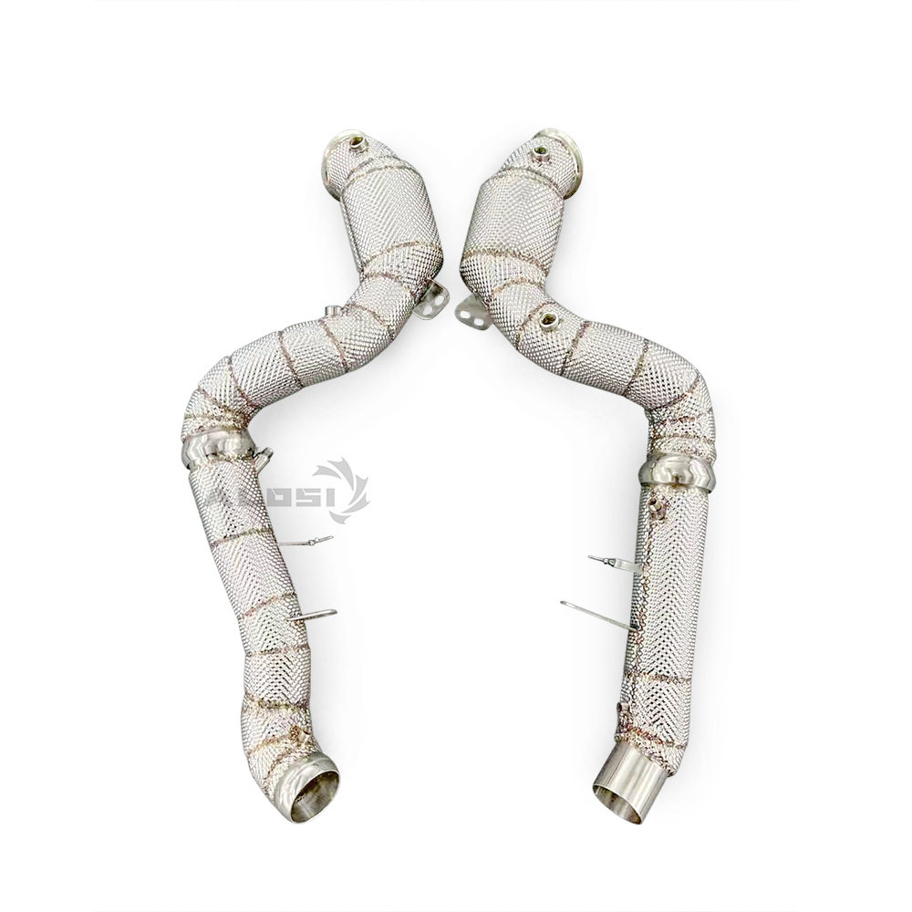 适用于梅赛德斯-奔驰GLE63W167 4.0T 不锈钢带隔热罩高性能落水管