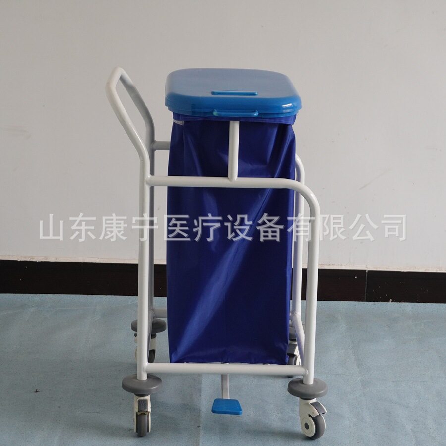 双单桶垃圾车加厚不锈钢被服车晨间护理车304三层可拆卸污物袋车