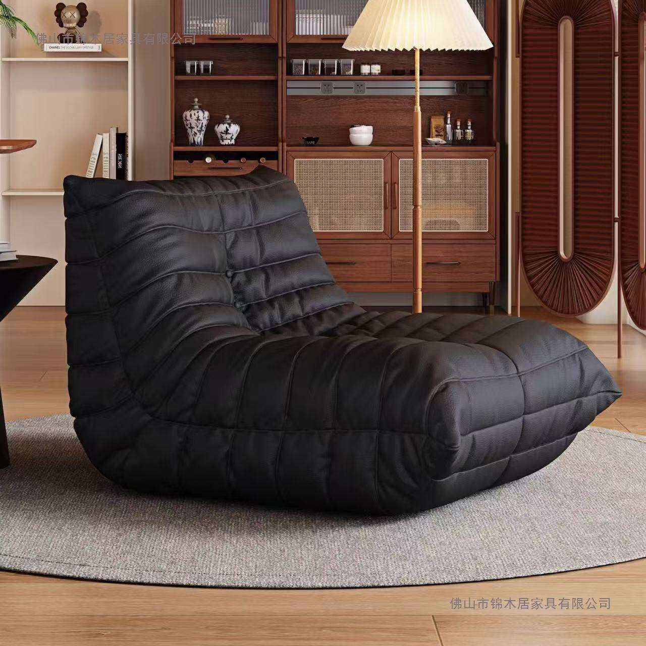 毛毛虫网红懒人沙发卧室阳台榻榻米休闲椅单人客厅可躺可睡沙发椅