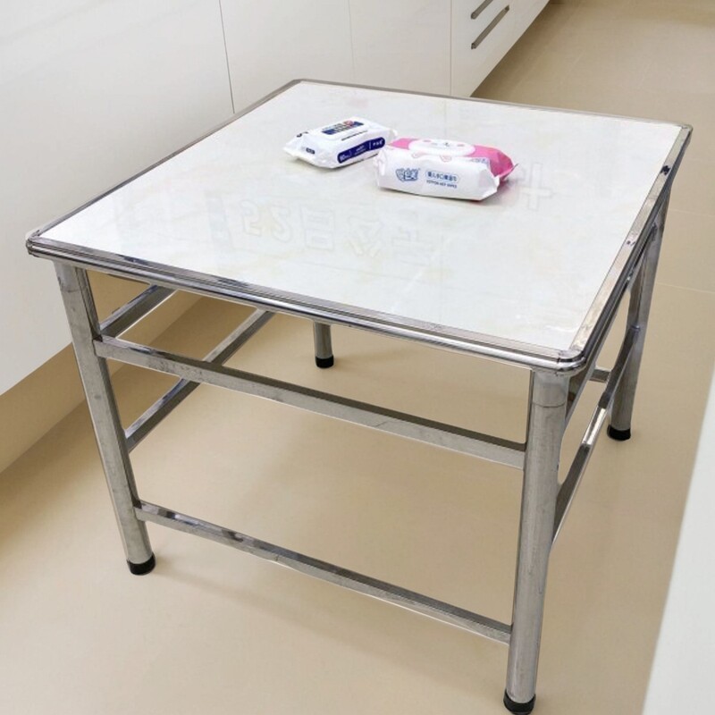 加厚不锈钢瓷砖餐桌架家用