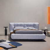 baxter床意式 极简别墅主卧双人床1.8米milano云朵床设计师布艺床