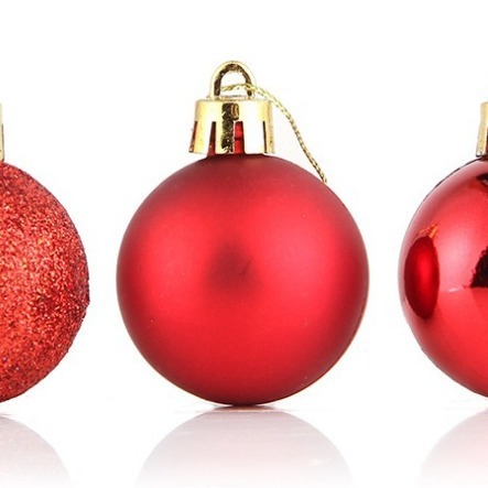 圣诞球散装球直径3CM2CM4CM5CM6CM圣诞球电镀球圣诞树吊件装饰球