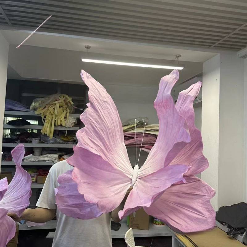 仿真立体纸花蝴蝶纸艺大型巨型婚礼橱窗道具布置装饰摄影婚庆射骨