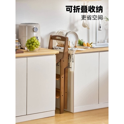 可折叠多功能梯凳家用登高梯子凳子两用厨房爬高凳加厚带靠背椅子
